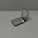 Kintion Pocket Mirror, 1X/3X Magnification LED Compact Travel Makeup Mirror with Light for Purse, 2-Sided, Portable, Folding, Handheld, Small Lighted Mirror for Gift, Black (Black)