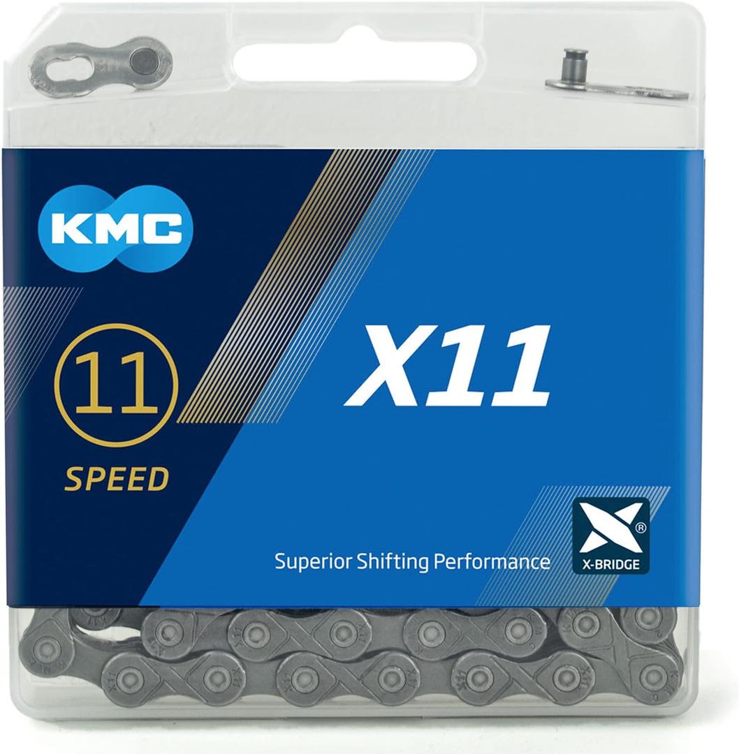 KMC Unisex's X11 Chain, Grey, 114 Link