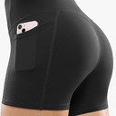 Poshdivah Womens High Waisted Biker Shorts Workout Running Spandex Yoga Shorts XL