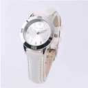 Women's Leather Band Quartz Movement Waterproof Business Classic Analog Watch with Genuine Leather Stainless Steel Band Elegant Ladies Watch (Black)