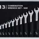 9-Piece Complete SAE Combination Wrench Set in Roll-up Pouch, No Skipped Inch Sizes from 1/4 to 1 | Best Value Wrench Set, Ideal for General Household, Garage, Workshop, Auto Repairs, Emergency