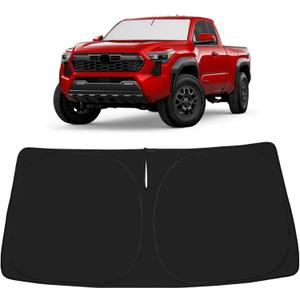 Proadsy 2025 Upgrade Windshield Sunshade Custom Fit 2024 2025 Toyota Tacoma 2Dr 4Dr Pickup Reflective Heat Sun UV Protector Foldable Front Window Shade Accessories