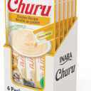 INABA Churu Cat Treats, Grain-Free, Lickable, Squeezable Creamy Pure Cat Treat/Topper with Vitamin E & Taurine, 0.5 Ounces Each Tube, 24 Tubes (4 per Pack), Chicken Recipe