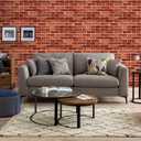 2 x Anmon Brick Wallpaper Peel and Stick - Self Adhesive Removable Red Brick Wall Paper for Christmas Fireplace - Waterproof Stone Vinyl Contact Paper for Kitchen Bedroom and Living Room Walls