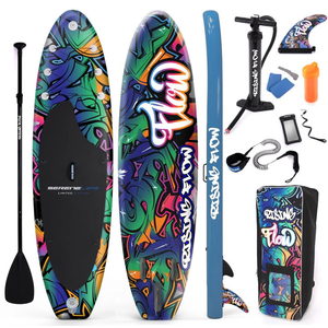 Inflatable Paddle Board - Stable Non-Slip Deck, 10'6", Blue