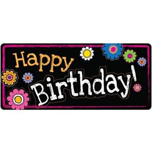 Happy Birthday Car Magnet Decoration, Colorful Bday Magnetic Decal for Parades, Locker, Fridge or Mailbox, Removable Banner 12 x 5