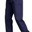 DOWMQ Men's Casual Cargo Pants Workout Sweatpants Joggers Stretch Hiking Drawstring Tactical Trousers, L