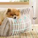 Bedsure ComfyFleece Cute Cat Couch for Pets - Fluffy Small Dog Sofa with Premium Soft Corduroy Fleece, Pet Sofa with Washable Cover, Supportive Dog Couch Bed for Small Medium Dogs, 30inch, Amphora