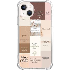God Verses Collage Phone Case Compatible with iPhone 15 Plus, Aesthetics God Quotation Collage Teen Girl Boy Silicone Shockproof TPU Bumper Case for iPhone 15 Plus