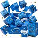 2026 Graduation Explosion Pop-Up Surprise Gift Box, DIY Bounce Money Box, Creative Memorable Graduation Surprise Present, Unique Grad Party Favor Gift Ideas (10Pcs, Blue)