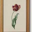 Bzstyleart Vintage Wall Art Decor for Living Room, Gold Framed Flower Wall Art for Office, Canvas Vintage Artwork, Canvas Painting Picture Print for Bedroom Christmas Gifts for Mom,12 x 16 Inch Red Tulip