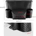 Car Organizer, Leather Large Capacity Car Purse Holder for Front Seat, Seat Back Net Bag Double-sided Tissue Storage Handbag Holder Car Accessories (Brown)