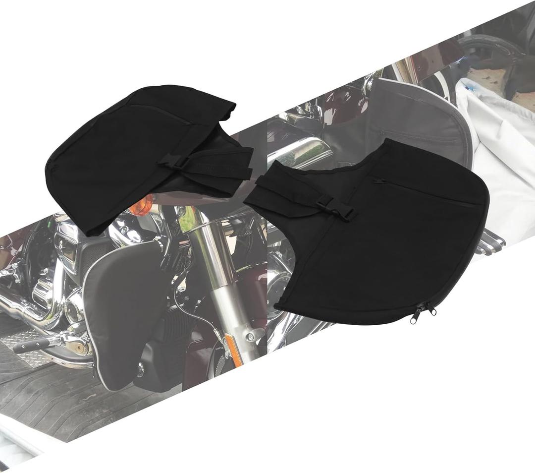 Motorcycle Soft Lowers Chaps Engine Guard Cover Leg Warmer Bag Fit For Harley Touring Road King Street Glide Road Glide Electra Glide and Trike Models 1980-2025