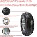10" Replacement Tire and Wheel 4.10/3.50-4",10 inch Pneumatic Utility Tires for Gorilla Cart, Dolly, Hand Truck, Lawnmower, Garden Wagon with 5/8 Axle Bore Hole - Double Sealed Bearings (2 pack)