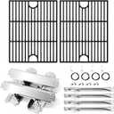 Grill Replacement Parts for Nexgrill 4 Burner 720-0830H, 720-0783E, 720-0830D, 720-0958A, Cast Iron Grill Grates, Heat Plates, Burners and Igniters Kit for Nexgrill Replacement Parts 4 Burner