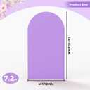 Babenest 7.2FT Purple Wedding Arch Cover, Spandex Fitted Arch Backdrop for Photography, Round Top Chiara for Party Ceremony Birthday Baby Shower Anniversary Decoration