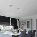 Modern Kitchen Island Pendant Light Dimmable LED Chrome Finish Mini Crystal Pendant Lighting Bedroom Bedside Table Small Pendant Lights2-Pack