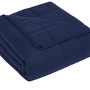 CuteKing Weighted Blanket for Adults(15lbs, 60"x80", Navy Blue) Heavy Blanket for 140-150lbs, Weighted Blanket for Cooling & Heating with Premium Glass Beads, Thick Blanket for Adult All-Season