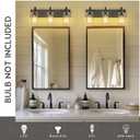 Emliviar 3-Light Bathroom Vanity Light Fixture, 21.9" Black Modern Wall Sconce with Clear Glass Shade, YCE237B-3W BK
