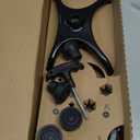 Rehand Quad Cane, Walking Cane with Ergonomic Handle Ever and Graceful 4-Pronged Base for Extra Stability, Adjustable Walking Sticks for Right or Left Handed Men & Women and Seniors (Black2)