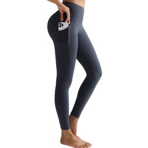 RUNNING GIRL Leggings with Pockets for Women,High Waist Athletic Yoga Pants with Tummy Control Buttery Soft (Black, XXL)