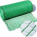 JUNFLYING Deer Fence Netting 4 x 65 FT, Plastic Mesh Garden Fence Netting with Reinforced Edge, Reusable Temporary Garden Fence for Plant & Vegetable Protection (Green)