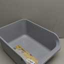 Cat Litter Box with High Sides Anti-Splashing for Indoor Cats Low Entry Kitty Litter Boxes (Grey)