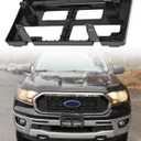 Front License Plate Frame for Ford Ranger 2019 2020 2021 2022 2023 NO Drill Front Bumper License Plate Holder Mounting Bracket Replace # KB3Z17A385A FO1068176