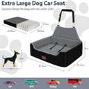 Dog Car Seat for Medium Large Dogs Under 55lbs, Detachable and Washable Dog Booster Seats with Thick Cushion, Pet Travel Bed for Car with Storage Pockets and 2 Safety Belts | 28.5"L x 20.5"W x 20.5"H