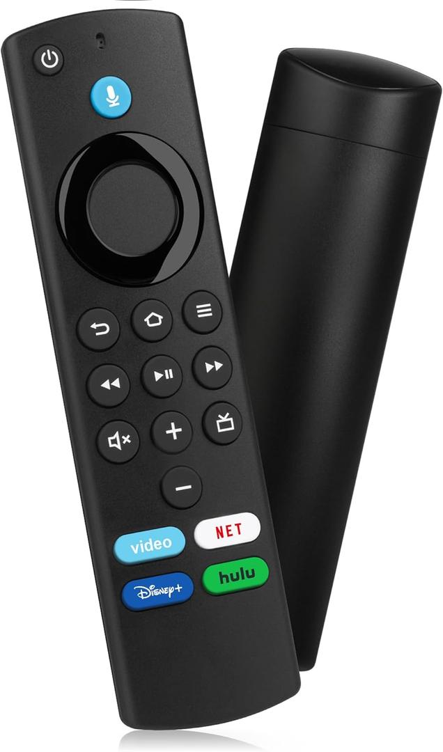 Replacement Voice Remote Control for All Fire Series, TV Cube(1st/2nd/3rd Gen), Fit for FireStick 4K Max/4K (1st/2nd Gen), Stick (2nd/3rd Gen)/Lite/HD, for All TCL-Insignia-Pioneer Series TVS (Soot black)