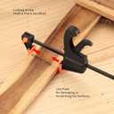 4 Inch Bar Clamps for Woodworking, 5 Pcs Trigger Quick Grip Clamps, One Handed Ratchet Wood Working Clamp, Mini Small Bar Woodworking Clamps for Wood Gluing Crafts (4Inch)