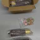 JAMIEWIN Wood Furniture Legs 6 Inch Set of 4, Wooden Sofa Leg with Gold Caps, Mid-Century Modern Replacement Feet for Couch Dresser Cabinet Coffee Table TV Stand Armchair Ottoman etc.