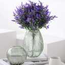 RECUTMS Artificial Greenery Lavender Fake Shrubs Flowers 8 Bundles UV Resistant Hanging Planter Flora Fence Indoor Outside Decor Wedding Table Flowers Arrangement Bouquet Filler (Purple)