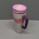 Owala SmoothSip Slider Stainless Steel Insulated Travel Mug, 100% Leak Proof, For Hot and Cold Drinks, Travel Friendly with Sliding Lock Lid, 24 oz, BPA Free, Leak Proof, Pink/Tan (Daybreak)