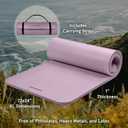 Retrospec Solana Yoga Mat 1" Thick w/Nylon Strap for Men & Women - Non Slip Exercise Mat for Home Yoga, Pilates, Stretching, Floor & Fitness Workouts