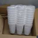 16 Oz Disposable Foam Cups (50 Pack), White Foam Insulates Hot & Cold Beverages, Made in the USA, To-Go Cups - for Coffee, Tea, Hot Cocoa, Soup, Broth, Smoothie, Soda, Juice (50 Count (Pack of 1))