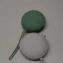 Smlpuame 4 Pack Pacifier Holder Case Set,2 Silicone Portable Pacifier Cover Pouch Bag for Diaper Bags Baby Carriage with 2 Transparent Pacifier Storage Container Box,Easy to Clean,(Green & Grey)