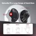 seenda Wireless Trackball Mouse, Ergonomic Bluetooth Rollerball Mouse Rechargeable, 3 Device Connection Optical Mice Adjustable DPI Thumb Control Mice Compatible for PC/Laptop/Windows/Mac - Black&Red