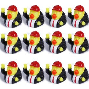 Mini Rubber Ducks Bulk, 12-Pack Small 2.3 Inch, Funny Duckies for Jeep Ducking, Election Gifts, Bath Toys for Kids & Adults, Car Dashboard Decorations