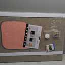 Magnetic Chalkboard Felt Bulletin Board Combination, 24"x18" Large Blackboard & Felt Cork Board Combo, Self-Adhesive Push Pins Vision Board for Home, School and Office