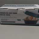 Enameled Cast Iron Dutch Oven for Bread Baking  3QT Oval Round Heavy Duty Bread Pan with Lid, Non-Stick Ceramic Coating,Loaf Cast Iron Bread Oven for Sourdough, Baking, Roasting, Braising, Stovetop & Oven Safe (Blue)