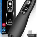 Presentation Clicker Wireless Presenter Remote for PowerPoint, Powerpoint Clicker with Volume Control PowerPoint Slide Advancer for Mac, Computer, Laptop-E600