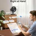 Dreo 16 Inch 25dB Quiet Smart Fans for Bedroom, DC Room Fan with Remote, 120+120 Oscillating Fan, 6 Modes, 9 Speeds, 12H Timer,Works Alexa/Google/WiFi/Voice Control, Silver, Oversize (DR-HAF004S)