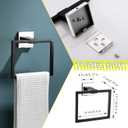Bathroom Towel Bar Holder Sets Black and Polished 4-Piece Bathroom Hardware Set Stainless Steel Bath Accessories Kit. Wall Mounted,23.6 Inch