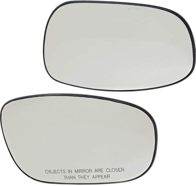 For Chrysler 300 2005 06 07 08 09 2010 Mirror Glass Driver and Passenger Side | Pair | Heated | Flat/Convex Glass Type | w/Backing Plate | Replacement For 5139199AA | 5139198AA