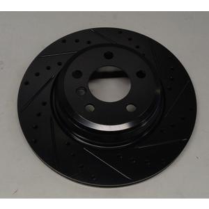 Dynamic Friction 633-31046R - Drilled and Slotted Black Zinc Brake Rotor