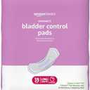 Amazon.com: Amazon Basics Incontinence Pads for Women Long, Bladder Control, Postpartum, Maximum Absorbency, Unscented, 39 Count : Health & Household