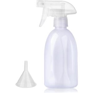 Bynccea Empty White Plastic Spray Bottles 13.5oz/400ml Adjustable Nozzle Mist/Stream Water Spray Bottle Heavy Duty Spraying Bottles Plant Mister Spray Bottle for Cleaning Solutions, Plants, Hair
