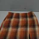 LILLUSORY Womens Plaid Skirt Fall High Waist Flannel Mini Checkered Skirts Winter Corduroy Sweater Dress 2026 (Large, Orange)