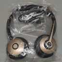 Earbay Wireless Headset, Bluetooth Headsets with Microphone Noise Cancelling, On Ear Headphones with Mic Mute, Handsfree PC Headsets for Zoom/Ms Teams/Skype/Dual Connect/Laptop/iPhone/Tablet (Gold)